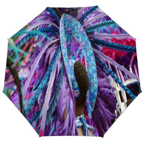 yanfind Umbrella Manual Headwear Carnival England Purple Feather Annual Costume Craft Art Hill Notting Windproof waterproof anti-ultraviolet protection golf umbrella