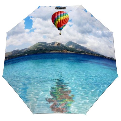 yanfind Umbrella Manual Non Tranquility Idyllic Turquoise Beauty Scenics Sea Parachute Balloon Transportation Urban Hot Windproof waterproof anti-ultraviolet protection golf umbrella