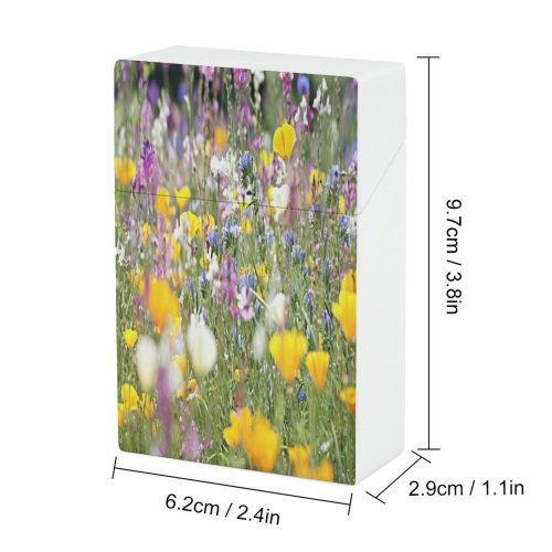 yanfind Cigarette Case Non Beauty Urban Focus Scene Sunlight Outdoors Wildflower Meadow Abundance Selective Flower Hard Plastic Crushproof Cigarette Case