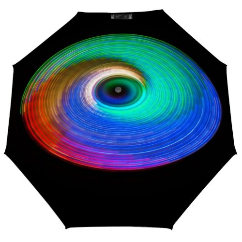 yanfind Umbrella Manual Effects Social Propeller Resources Futuristic Compact Rainbow Issues Fan Blurred Disk DVD Windproof waterproof anti-ultraviolet protection golf umbrella