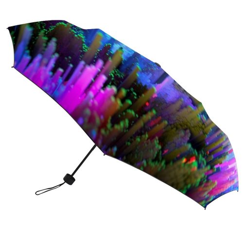 yanfind Umbrella Manual Space Bizarre Glowing Growth Aided Fiber Futuristic Data Engineering Optic Physics Creativity Windproof waterproof anti-ultraviolet protection golf umbrella