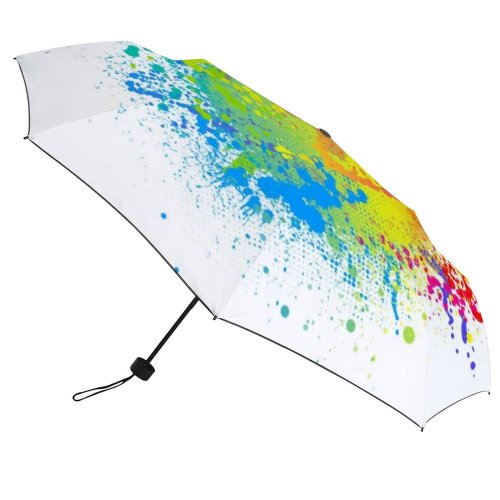 yanfind Umbrella Manual Splattered Droplet Spraying Rainbow Digitally Flag Art Lesbian Abstract Watercolor Paints Windproof waterproof anti-ultraviolet protection golf umbrella