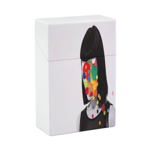 yanfind Cigarette Case Space Bizarre Headshot Studio Digital Caucasian Brainstorming England Face Composite Shot Medium Hard Plastic Crushproof Cigarette Case