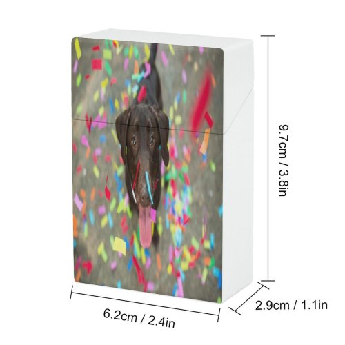 yanfind Cigarette Case Cheerful Chocolate Focus Camera USA California Foreground Hard Plastic Crushproof Cigarette Case
