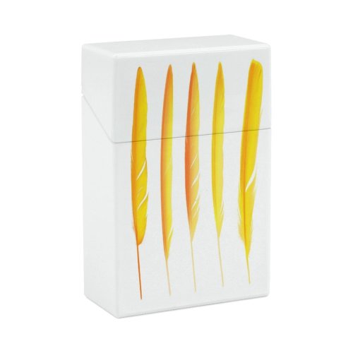 yanfind Cigarette Case Studio Mueang Beauty Fragility Thai Bristle Natural Feather Bird Shot Art Decoration Hard Plastic Crushproof Cigarette Case