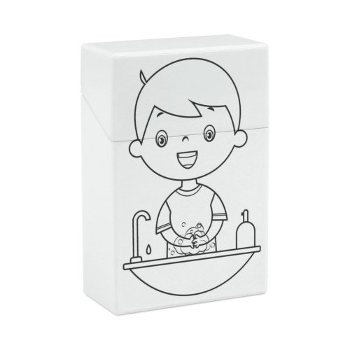 yanfind Cigarette Case Cheerful Happiness Lifestyles Toilet Cartoon Faucet Boys Clean Drop Washing Liquid USA Hard Plastic Crushproof Cigarette Case