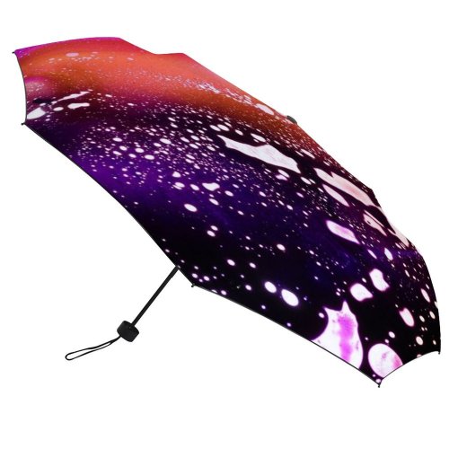 yanfind Umbrella Manual Studio Purple Dye Shot Oil Messy Simplicity Crude Vibrant Art Monica Windproof waterproof anti-ultraviolet protection golf umbrella
