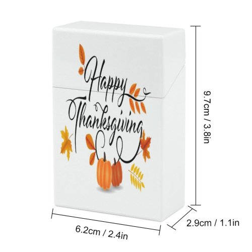 yanfind Cigarette Case Cheerful Happiness Decoration November October Abstract Autumn Event Art Pumpkin Calligraphy Tree Hard Plastic Crushproof Cigarette Case