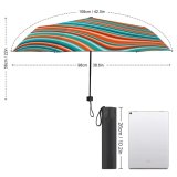 yanfind Umbrella Manual Shiny Tube Digital Dimensional Whirlpool Digitally Flexibility Art Stretching Abstract Space Motion Windproof waterproof anti-ultraviolet protection golf umbrella