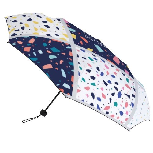 yanfind Umbrella Manual Youth Slovenia Art Abstract Stone Terrazzo Seamless Decoration Design Flooring Windproof waterproof anti-ultraviolet protection golf umbrella