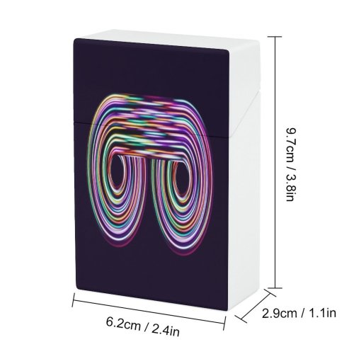 yanfind Cigarette Case Blurred Reel Bandwidth Illuminated Tape Studio Audio Illusion Fantasy Performance Record Hard Plastic Crushproof Cigarette Case