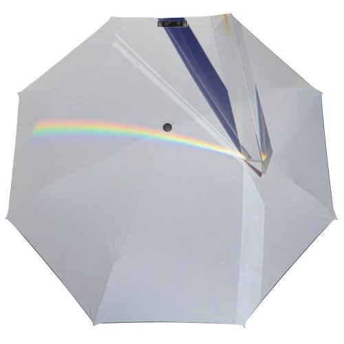 yanfind Umbrella Manual Autism Futuristic Beam Rainbow Flag Natural Purple Shiny Spectrum Layered Reflection Windproof waterproof anti-ultraviolet protection golf umbrella