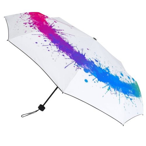 yanfind Umbrella Manual Splattered Homosexual Spraying Rainbow Digitally Art Flag Abstract Grunge Watercolor Rights Windproof waterproof anti-ultraviolet protection golf umbrella