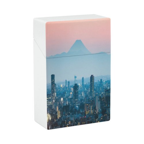 yanfind Cigarette Case Roppongi Space Hills Japanese Place Moody Scenics High Exterior Aerial Hard Plastic Crushproof Cigarette Case