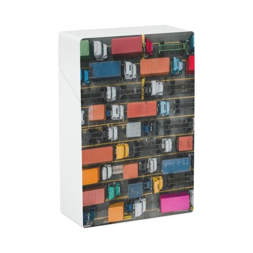 yanfind Cigarette Case Parking Loading Journey Truck Delivering Jersey Commercial County Retail Trucking Point Transportation Hard Plastic Crushproof Cigarette Case