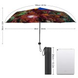 yanfind Umbrella Manual Tranquility Fish Undersea Acanthuridae Beauty Tang Sea Exoticism Egypt Underwater School Wild Windproof waterproof anti-ultraviolet protection golf umbrella