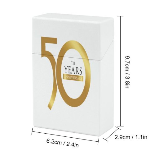 yanfind Cigarette Case Cheerful Th Happiness Anniversary Tradition Event Invitation Retro Isolated Number Design Certificate Hard Plastic Crushproof Cigarette Case