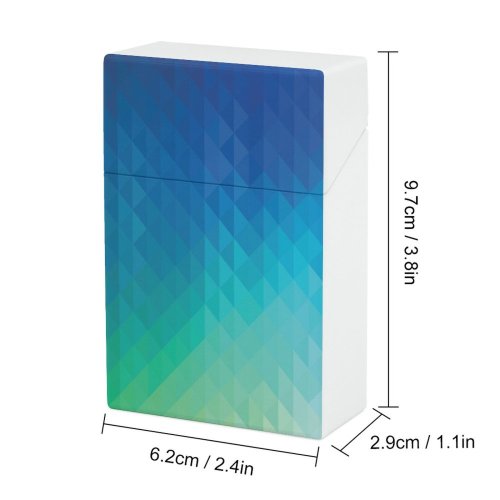 yanfind Cigarette Case Lifestyles Decoration Shaped Grid Entertainment Projection Glowing Abstract Isometric Hard Plastic Crushproof Cigarette Case
