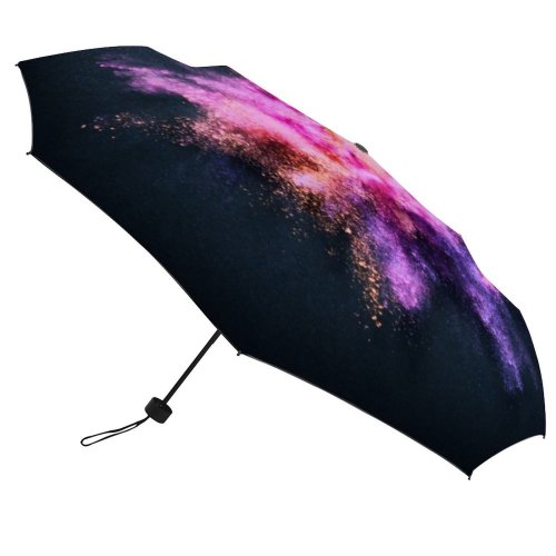 yanfind Umbrella Manual High Purple Make Eyeshadow Vibrant Art Powder Surreal Abstract USA Exploding Windproof waterproof anti-ultraviolet protection golf umbrella