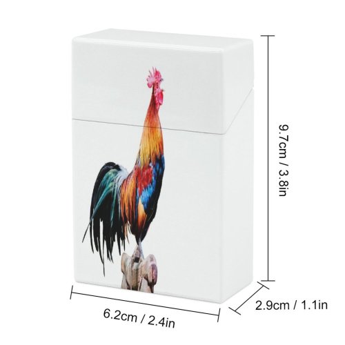 yanfind Cigarette Case Space Studio Chicken Bird Shot Rooster Hard Plastic Crushproof Cigarette Case