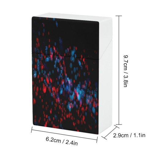yanfind Cigarette Case Blurred Decoration Multiple Illuminated Confusion Glittering Photographic Raindrop Natural Focus Lighting Christmas Hard Plastic Crushproof Cigarette Case