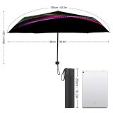 yanfind Umbrella Manual Glowing Fiber Studio Brightly Fire Fuel Data Optic Neon Vitality Virtual Jersey Windproof waterproof anti-ultraviolet protection golf umbrella