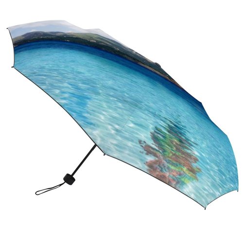 yanfind Umbrella Manual Non Tranquility Idyllic Turquoise Beauty Scenics Sea Parachute Balloon Transportation Urban Hot Windproof waterproof anti-ultraviolet protection golf umbrella