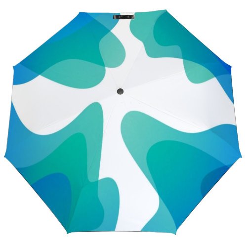yanfind Umbrella Manual Shiny Built Liquid Splattered Softness Dimensional Fractal Digitally Transparent Art Abstract Windproof waterproof anti-ultraviolet protection golf umbrella