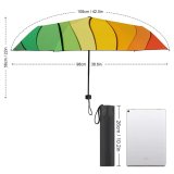 yanfind Umbrella Manual Simplicity Flexibility Layered Art Abstract Directly Gradient Elegance Craft Hungary Windproof waterproof anti-ultraviolet protection golf umbrella