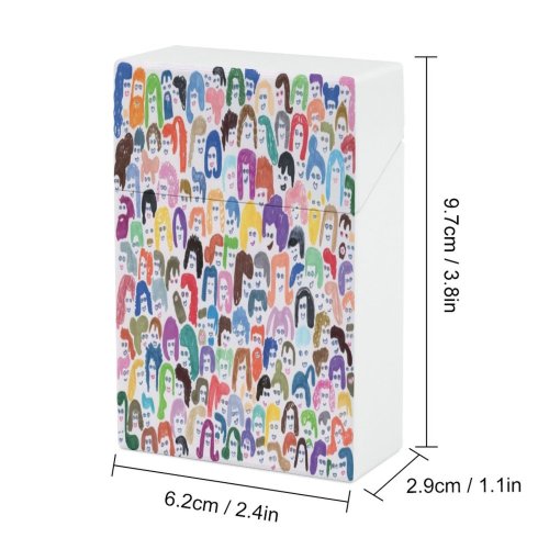 yanfind Cigarette Case Homosexual Spectator Couple Face Relationship Smiling Purple Heterosexual Child Tip Wellbeing Hard Plastic Crushproof Cigarette Case