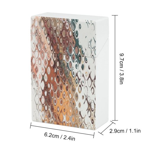 yanfind Cigarette Case Morphology Soap Grounds Generated Marble Liquid Flowing Morphing Craft Khaki Vibrant Hard Plastic Crushproof Cigarette Case