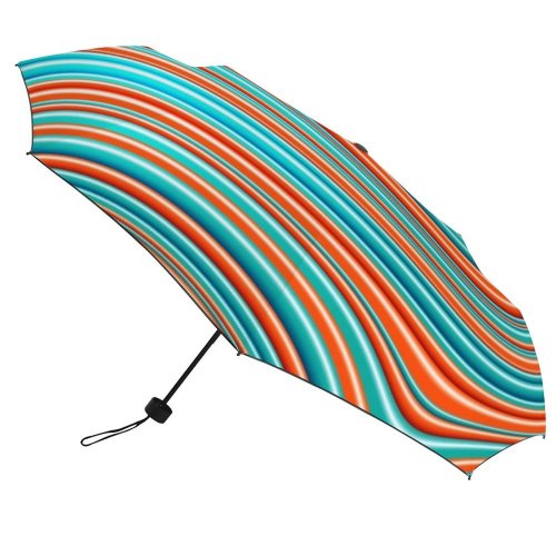 yanfind Umbrella Manual Shiny Tube Digital Dimensional Whirlpool Digitally Flexibility Art Stretching Abstract Space Motion Windproof waterproof anti-ultraviolet protection golf umbrella