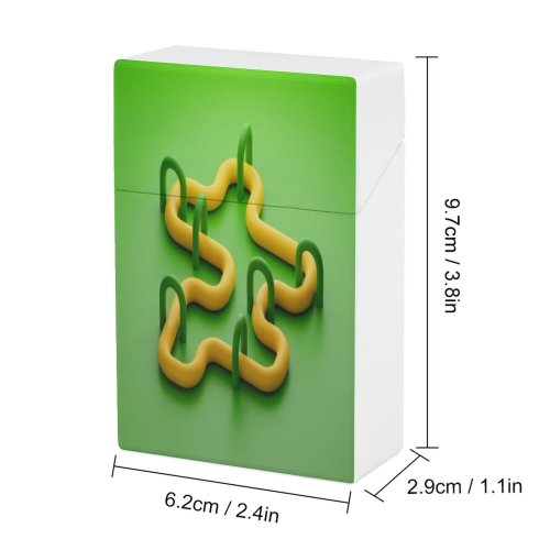 yanfind Cigarette Case Tube Determination Trapped Generated Dimensional Efficiency Vibrant Bent Achievement Art Strategy Solution Hard Plastic Crushproof Cigarette Case