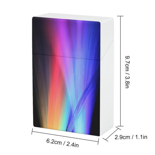 yanfind Cigarette Case Blurred Fun Exploding Entertainment Topics Photographic Rainbow Lighting Vibrant Nightclub Hard Plastic Crushproof Cigarette Case
