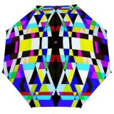 yanfind Umbrella Manual Generated Rectangle Vibrant Digitally Abstract Symmetry UK Design Curve Striped Windproof waterproof anti-ultraviolet protection golf umbrella