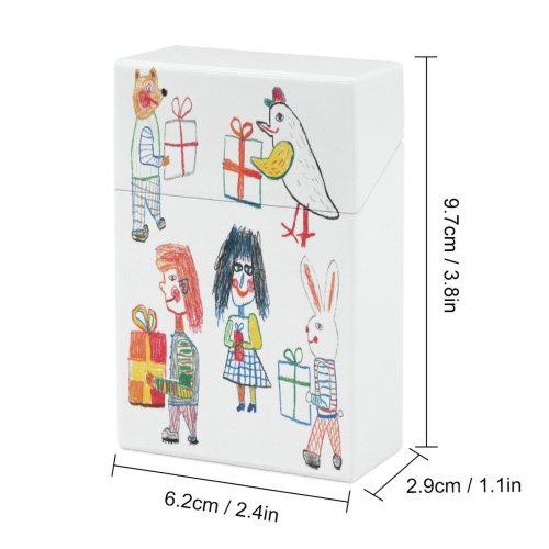yanfind Cigarette Case Charity Seniors Happiness Birthday Crayon Sharing Work Boys Christmas Pastel Party Bow Hard Plastic Crushproof Cigarette Case