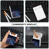 yanfind Cigarette Case Glowing Fiber Futuristic Beam Data Optic Virtual Blurred Creativity Lighting Terni Hard Plastic Crushproof Cigarette Case