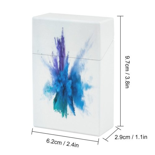 yanfind Cigarette Case Purple Physical Exploding Studio Form Togetherness Natural Turbulence Fumes Vibrant Contrasts Craft Hard Plastic Crushproof Cigarette Case