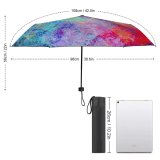 yanfind Umbrella Manual Sky Turquoise Impressionism Canvas Digitally Art Oil Abstract Vitality Grunge Artist's Layered Windproof waterproof anti-ultraviolet protection golf umbrella