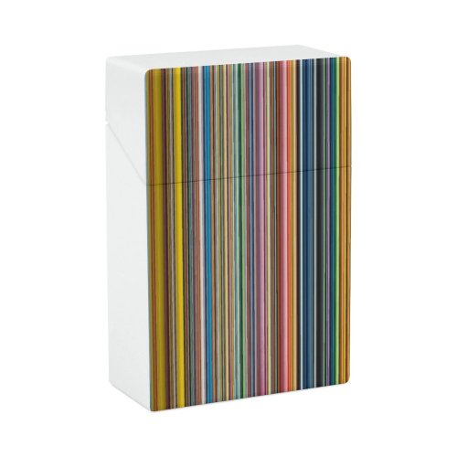 yanfind Cigarette Case Rainbow Europe France Sculpture Architecture Abstract Design Travel Striped Hard Plastic Crushproof Cigarette Case
