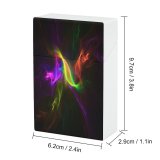yanfind Cigarette Case Purple Physical Decoration Fractal Illuminated Entertainment Flowing Norway Form Fantasy Smooth Curve Hard Plastic Crushproof Cigarette Case
