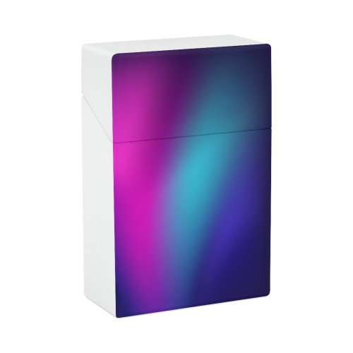 yanfind Cigarette Case Aurora Gradient Dreamlike Physical Paints Flowing Freedom Watercolor Fantasy Smooth Natural Hard Plastic Crushproof Cigarette Case