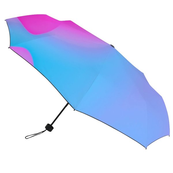 yanfind Umbrella Manual Space Glowing Smoking Futuristic Smooth Rainbow Neon Generated Flame Liquid Windproof waterproof anti-ultraviolet protection golf umbrella