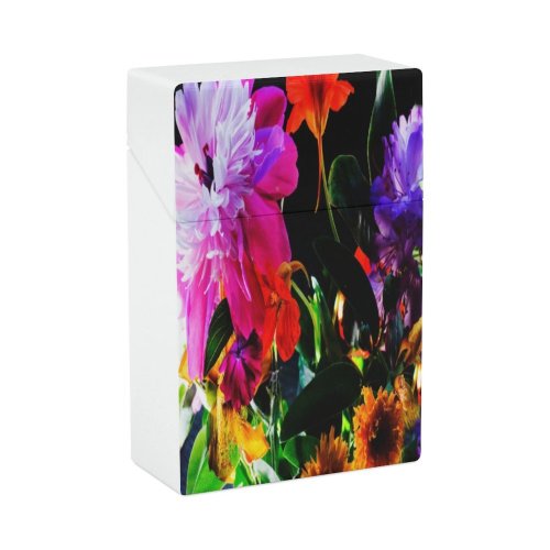 yanfind Cigarette Case Tranquility Growth Studio Beauty Stamen Shot Simplicity France Vibrant Petal Flower Hard Plastic Crushproof Cigarette Case