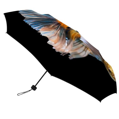 yanfind Umbrella Manual Organism Fish Motion Tail Aquatic Tropical Fighting Rear Beauty Dark Underwater Defocused Windproof waterproof anti-ultraviolet protection golf umbrella
