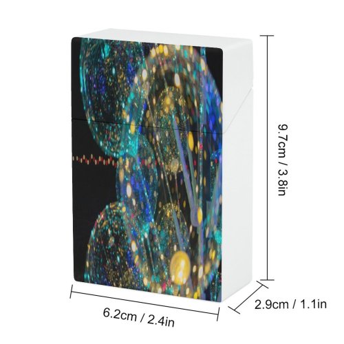 yanfind Cigarette Case Social Transparent Dark Jellyfish Party Lighting Balloon Christmas Night Lights Decoration Hard Plastic Crushproof Cigarette Case