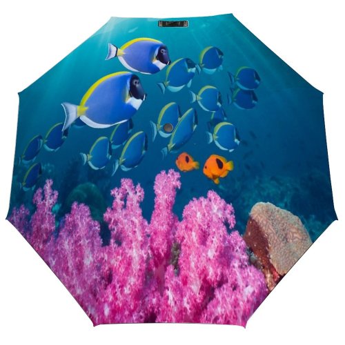 yanfind Umbrella Manual Relaxation Tranquility Fish Coral Undersea Acanthuridae Beauty Ecosystem Andaman Sea Windproof waterproof anti-ultraviolet protection golf umbrella