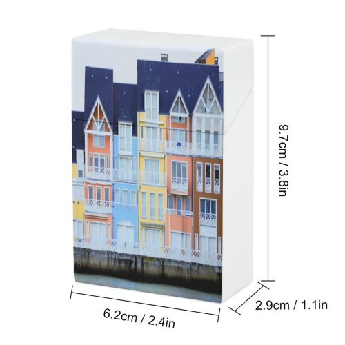 yanfind Cigarette Case Space Deauville Place Beach Exterior Window Famous Europe Built Structure France Vibrant Hard Plastic Crushproof Cigarette Case