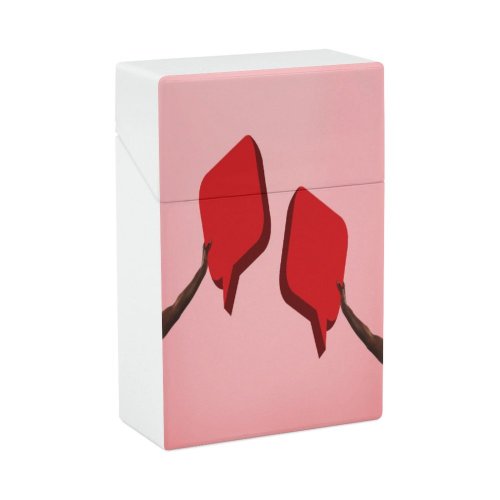 yanfind Cigarette Case Cheerful Latin Love Emotion Race Studio Cartoon Relationship Connection Social Talking Eastern Hard Plastic Crushproof Cigarette Case