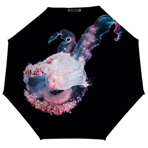 yanfind Umbrella Manual Glowing Tranquility Fish Deep Transparent Undersea Living Beauty Awe Fragility Jellyfish Windproof waterproof anti-ultraviolet protection golf umbrella